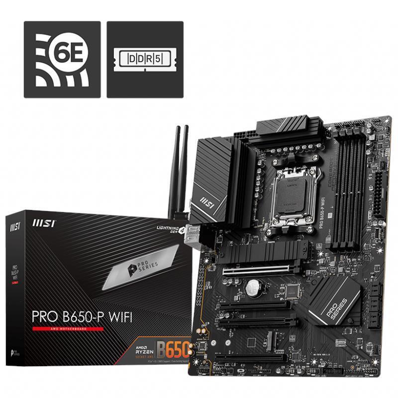 MSI PRO B650-P WIFI DDR5 AMD AM5 WiFi 6E ATX Mothe PRO-B650-P-WIFI ...