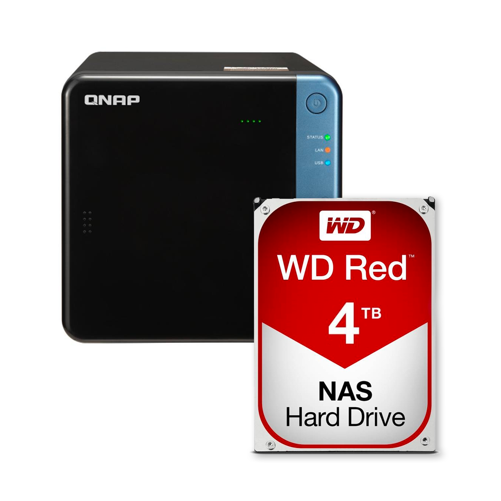 Qnap Ts 453be 4g 4 Bay Nas And Wd Red 4tb Hard Drive Wd40efax Kits