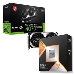 Bundle -- AMD Ryzen 7 9800X3D CPU + MSI GeForce 4070 Ti SUPER 16G VENTUS 2X OC Graphics Card