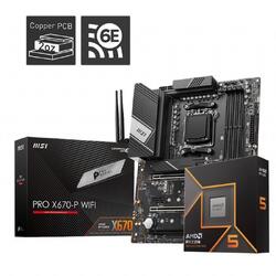 Bundle -- AMD Ryzen 5 9600X 5.4Ghz AM5 CPU + MSI PRO X670-P Wifi AM5 ATX Motherboard