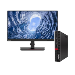 Lenovo ThinkCentre M720 Tiny i5 Desktop PC & ThinkVision T24i-20 23.8 1080P Monitor