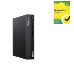 Bundle -- Lenovo ThinkCentre M70q Gen 4 Tiny i7-13700T 16GB 512GB SSD W11P Desktop PC + Norton 360 12 Months Antivirus Software