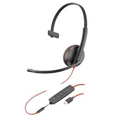 Poly Blackwire 3215 Black USB Type-C 3.5mm UC Monaural Headset