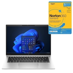 Bundle - HP EliteBook 840 G10 14" WUXGA IPS i7-1355U 16GB 512GB SSD W11P Laptop + Norton 360 Standard 1 User 3 Devices Antivirus Software