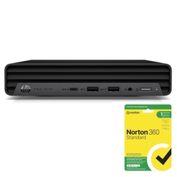 Bundle - HP Pro Mini 400 G9 i5-14500T 16GB 512GB SSD W11P Desktop PC + Norton 360 12 Months Antivirus Software