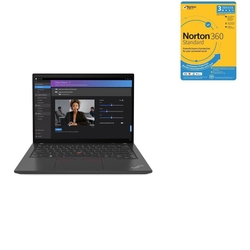 Bundle -- Lenovo ThinkPad T14 Gen 4 14" WUXGA IPS Touch i5-1335U 16GB 512GB SSD WiFi 6E W11P Laptop + Norton 360 Standard 1 User 3 Devices Antivirus S