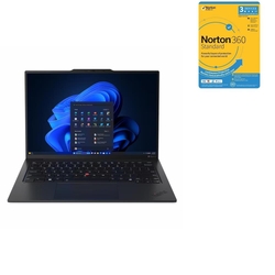 Bundle -- Lenovo ThinkPad X1 Carbon Gen 12 14" WUXGA IPS Touch Ultra 5 125U 16GB 512GB SSD AI Boost WiFi 6E W11P Laptop + Norton 360 Standard 1 User 3