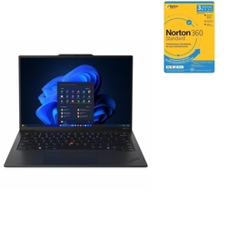 Bundle -- Lenovo ThinkPad X1 Carbon Gen 12 14" WUXGA IPS Touch Ultra 7 155U 16GB 512GB SSD AI Boost WiFi 6E W11P Laptop + Norton 360 Standard 1 User 3