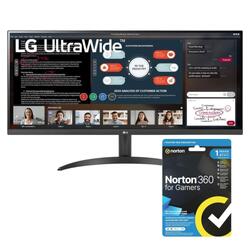 Bundle - LG UltraWide 34WP500-B 34" 75Hz Monitor+ Norton 360 for Gamers 50GB Digital Download
