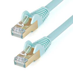 StarTech CAT6a 7.5m Aqua Shielded Snagless RJ45 Ethernet Cable