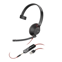 Poly Blackwire Monaural 5P850AUG2 UC Black USB & 3.5mm Headset