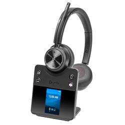 Poly Savi 7420 Office Stereo Microsoft Teams Certified DECT 1880-1900 MHz Black Bluetooth Wireless USB Headset