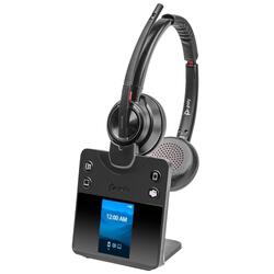 Poly Savi 8420 Office Stereo Microsoft Teams Certified DECT 1880-1900 MHz Black Bluetooth Wireless Headset