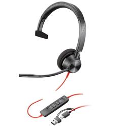 Poly Blackwire 3310 MS Monaural Black USB Type-C Headset