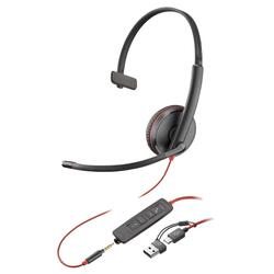 Poly Blackwire 3215 Mono Black USB Type-C Headset