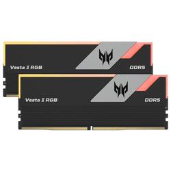 PREDATOR Vesta II 32GB (2x16GB) 6000MHz CL32 XMD 3.0 and AMD Expo RGB LED Black DDR5 Desktop RAM Memory Kit