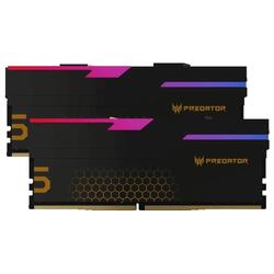 PREDATOR Hermes 32GB (2x16GB) 6400MHz CL32 AMD EXPO and INTEL XMP RGB LED Black DDR5 Desktop RAM Memory Kit