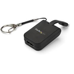 StarTech Compact USB-C to HDMI Adapter with Keychain Ring M/F 4K Black