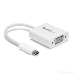 StarTech USB-C to VGA Adapter Converter Cable M/F White