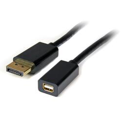 StarTech 0.91m DisplayPort to Mini DisplayPort M/F 4K Black Adapter Cable