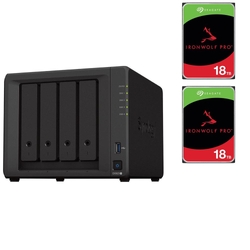 Bundle - Synology DS923+ 4 Bay Diskless NAS + 2x Seagate IronWolf Pro 18TB 7200 RPM 3.5" SATA NAS Hard Drive