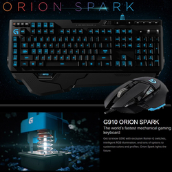 Logitech G910 ORION SPARK RGB Mechanical Gaming Keyboard & Logitech G502 Gaming Mouse