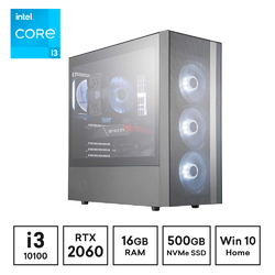 Gaming Express Intel Core i3 110100 RTX 2060 500GB NVMe SSD 16GB RGB Ram 750W Win10 Home Gaming Desktop PC