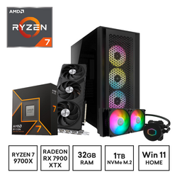 Gaming Express AMD R7 9700X RX 7900 XTX 1TB NVMe 32GB DDR5 B650M Windows 11 RGB Gaming PC