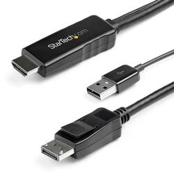 StarTech 3m HDMI to DisplayPort Adapter Cable M/M 4K USB Powered Black