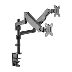 Brateck LDT16-C024 Dual Minitor Full Extension Gas Spring Independent Dual Monitor Arm