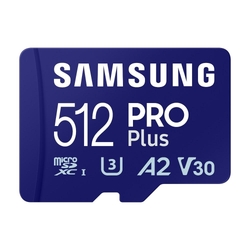 Samsung PRO Ultimate PLUS 512GB 180MB/s microSDXC Memory Card + SD Adapter