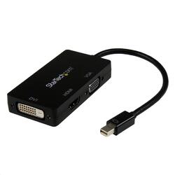 StarTech Black 3-in-1 Mini DisplayPort to VGA DVI or HDMI Adapter Converter