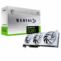 MSI GeForce RTX 5080 16G VENTUS 3X OC WHITE 16GB GDDR7 Graphics Card