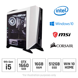 Express Gaming TOMAHAWK Intel i5-9600k GTX 1660 White PC