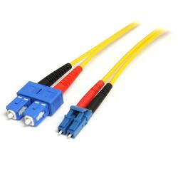 StarTech OS1 10m Yellow Single-Mode Duplex 9/125 LC/SC Fiber Optic Cable