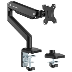 Humanmotion T8-1G Premium Single Matte Black Monitor Arm