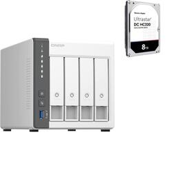 Bundle -- Qnap 4-BAY NAS + WD Ultrastar DC HC320 8TB SATA Hard Drive