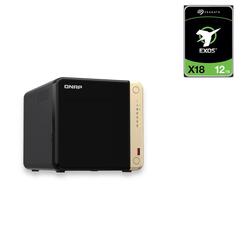 Bundle -- Qnap 4 Bay Desktop NAS + Seagate Exos X18 12TB 3.5" SATA Hard Drive