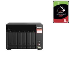 Qnap TS-673A-8G 6 Bay Diskless NAS + 1x Seagate IronWolf 8TB Drive