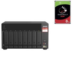 Qnap TS-873A-8G 8 Bay Diskless NAS + 1x Seagate IronWolf 8TB Drive