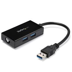 StarTech USB 3.0 to Gigabit Network Adapter with Built-In 2-Port USB Hub