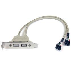 StarTech 2 Port USB A Low Profile Slot Plate Adapter