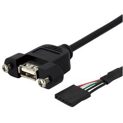 StarTech 90cm F/F Panel Mount USB A to USB Motherboard Header Cable