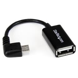 StarTech 5" Right Angle Micro-USB to USB OTG Host Adapter M/F